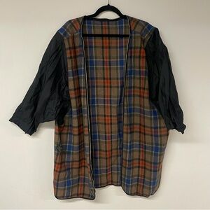 Vintage Plaid Quilter Liner Coat